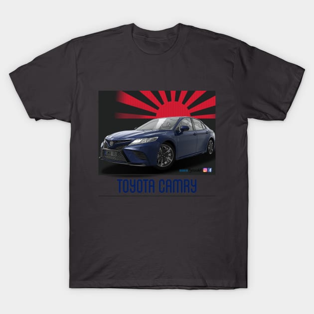 Toyota Camry Blue T-Shirt by PjesusArt